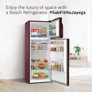 Bosch Max Convert 263L Inverter Frost Free Refrigerator (CTC27W13EI, Convertible, Garnet Red)