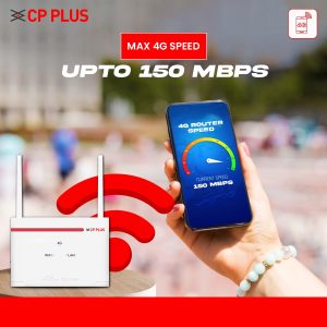 CP Plus 4G SIM Card Wi-Fi Router with High Speed 4G Internet & Wider Wi-Fi Coverage |Support External Antenna | Support Reset, WPS Button - CP-XR-DE21-S