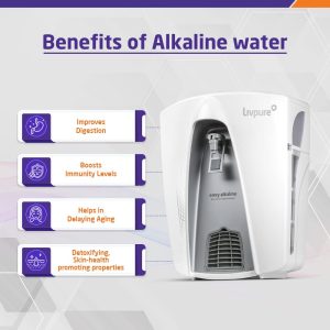 Livpure Envy Alkaline RO+UV+UF+Alkaliser Water Purifier for Home, Alkaline pH 8+, 8 L Storage Tank, suitable for borewell, tanker and municipal water, (White)