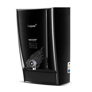 Livpure Pep Pro Grand Water Purifier, Wall Mountable, RO+UV+Mineraliser+copper, 7 L Storage Tank - Black