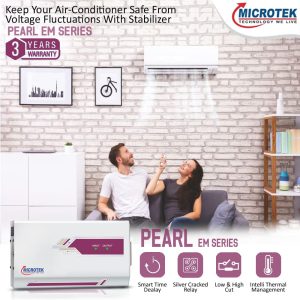 Microtek Pearl EM 5170+ Automatic Air Conditioners (A.C.) Voltage Stabilizer upto 2.0 Ton Working Power 170V-270V with 3 year warranty