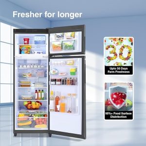 Godrej 272 L 3 Star Frost Free 4-In-1 Fully Convertible Technology,  With Freshness up to 30 Days Double Door Refrigerator (RT EONVALOR 310C RCIT MT BK, Matt Black)