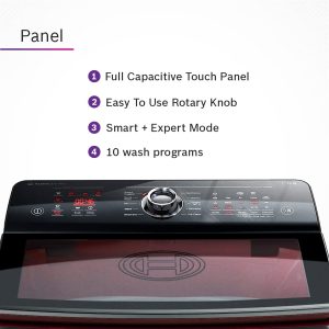 Bosch 7.5 kg 5 Star Fully-Automatic Top Loading Washing Machine MAROON (WOI753M0IN)